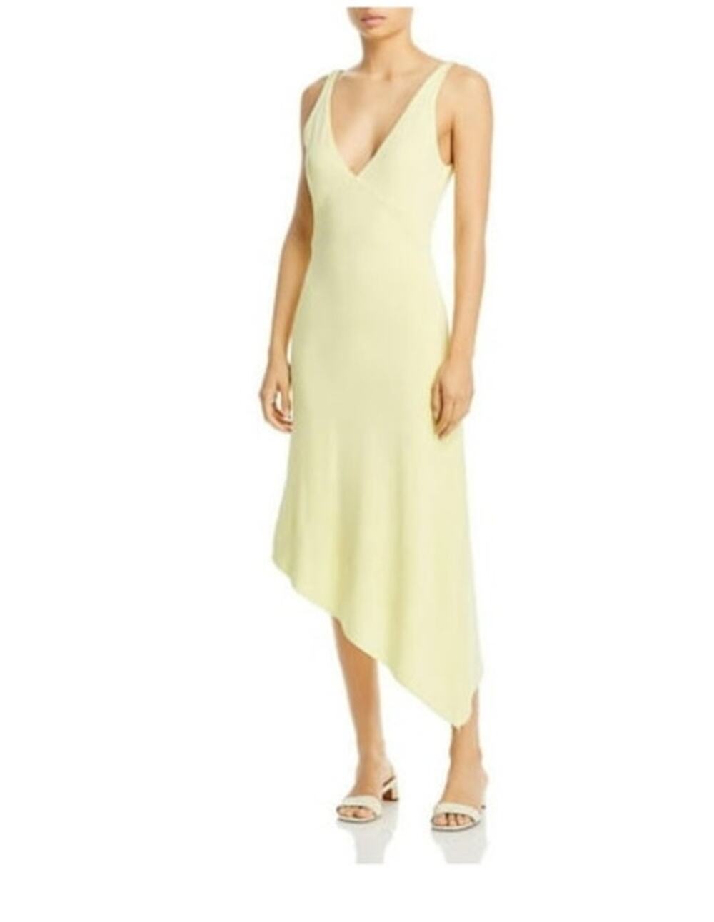 Remain Womens Gosha V-Neck Calf Midi Dress Sz US 2